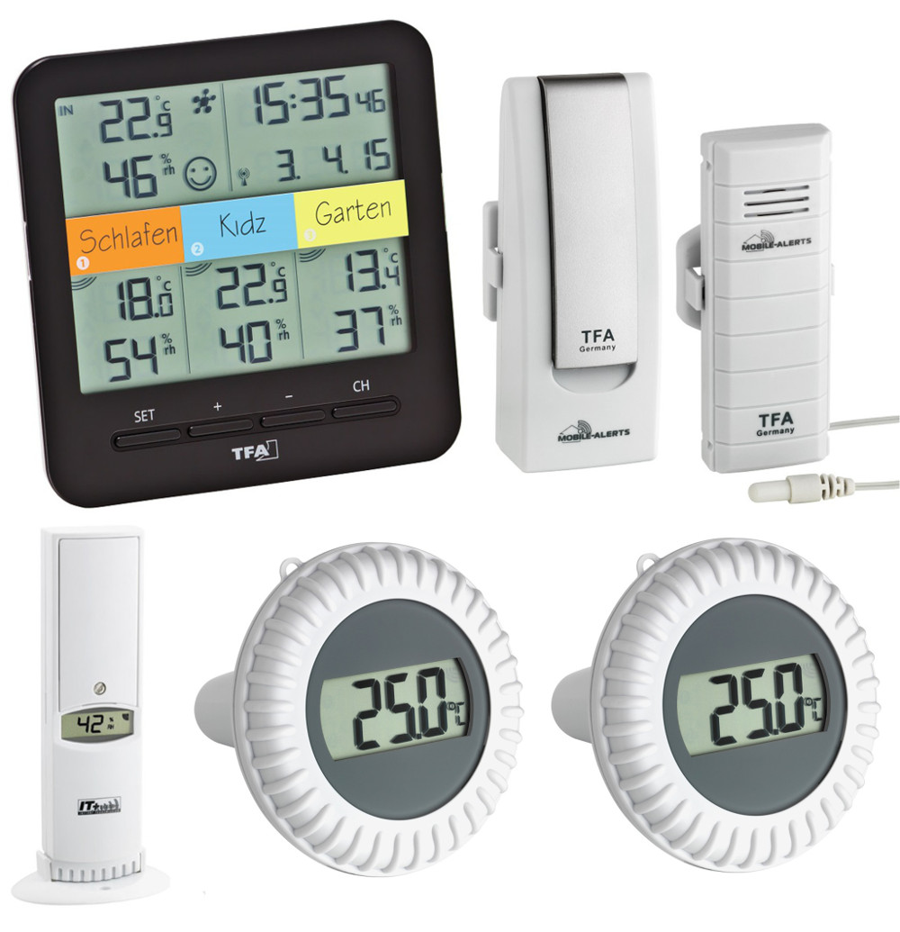 Spezial-Pool-Klimahome TFA 30.3060.Spezial-Pool Schwimmbadthermometer Thermo-Hygro-Sender