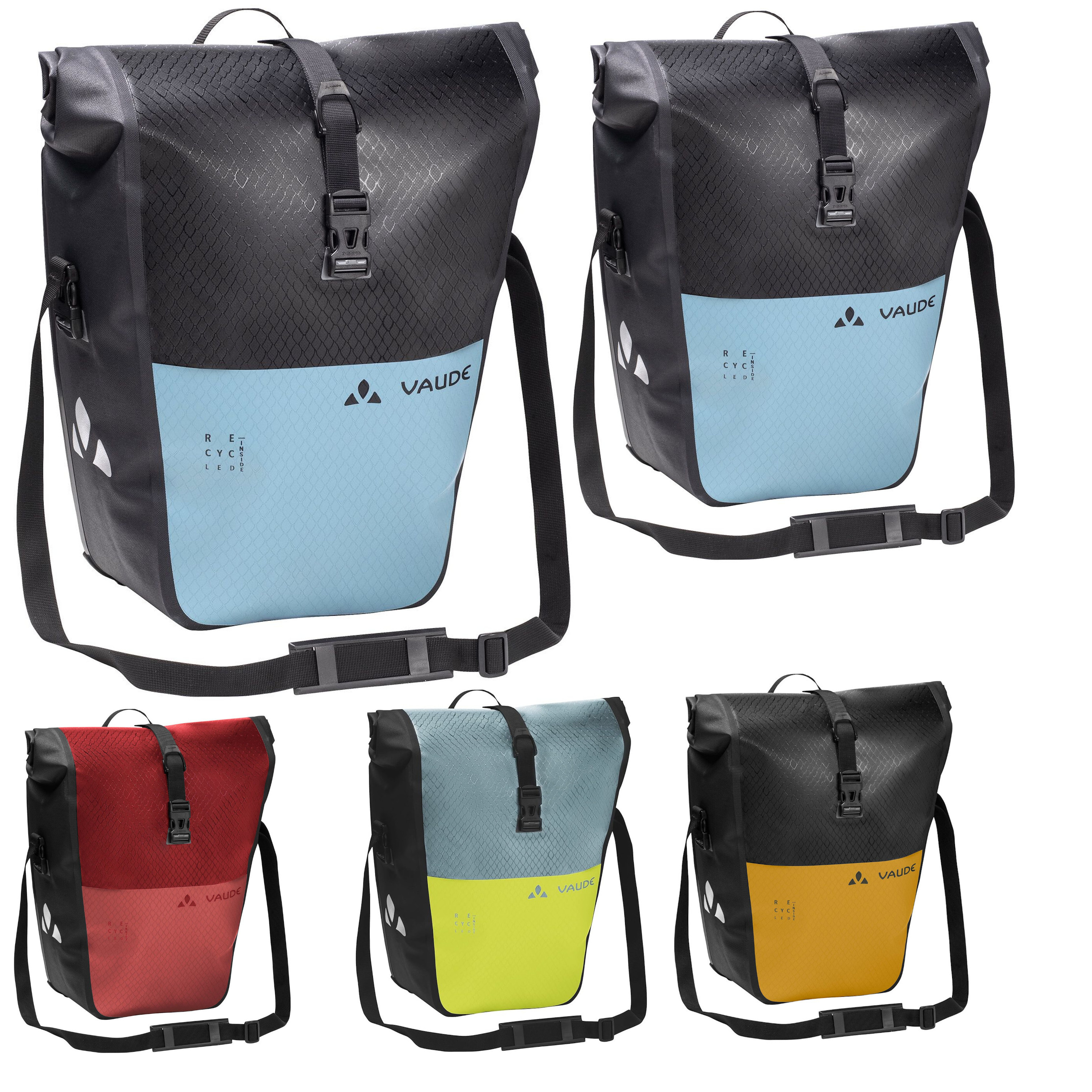 Vaude Aqua Back Color recycelt Doppeltasche Fahrradtasche Hinterradtasche Gepäckträgertasche