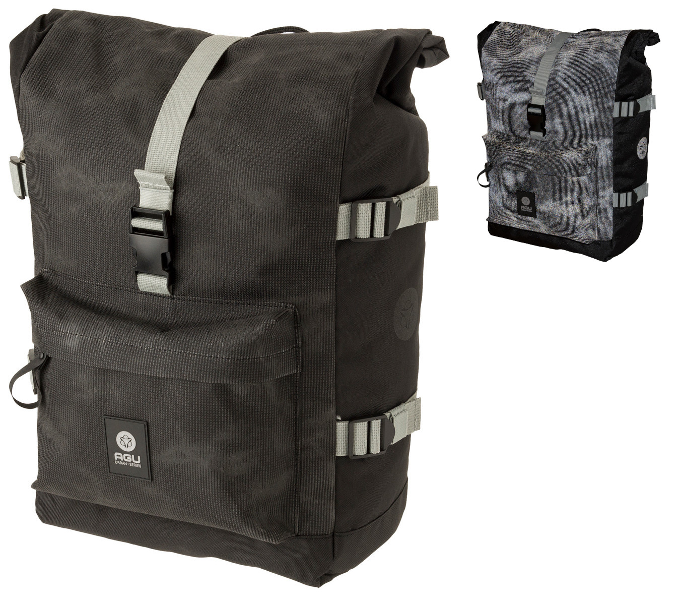 AGU Fastrider H20 Rolltop II spezial doppel Fahrradtasche Radtasche reflectiv