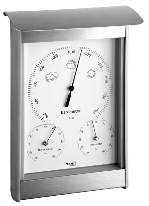 Wetterstation Aluminium 20.2045 Thermo-Baro-Hygro