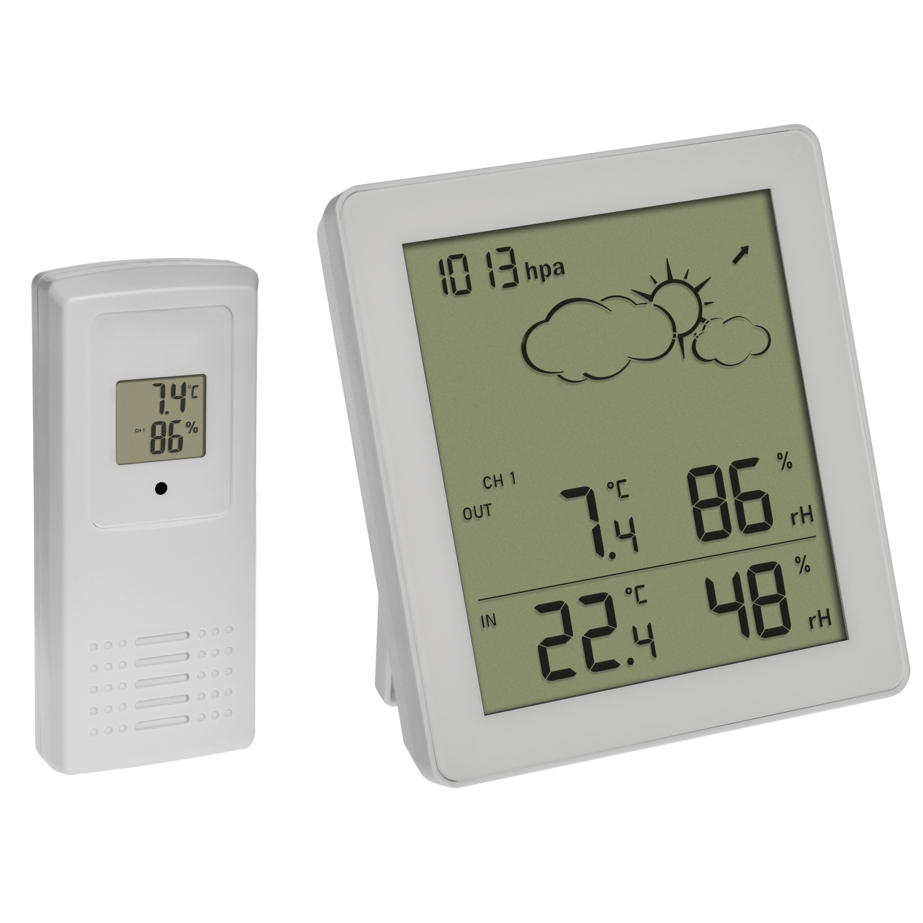 TFA-Dostmann Funk-Wetterstation Clear TFA 35.1168.02 Wettervorhersage Raumklima-Überwachung