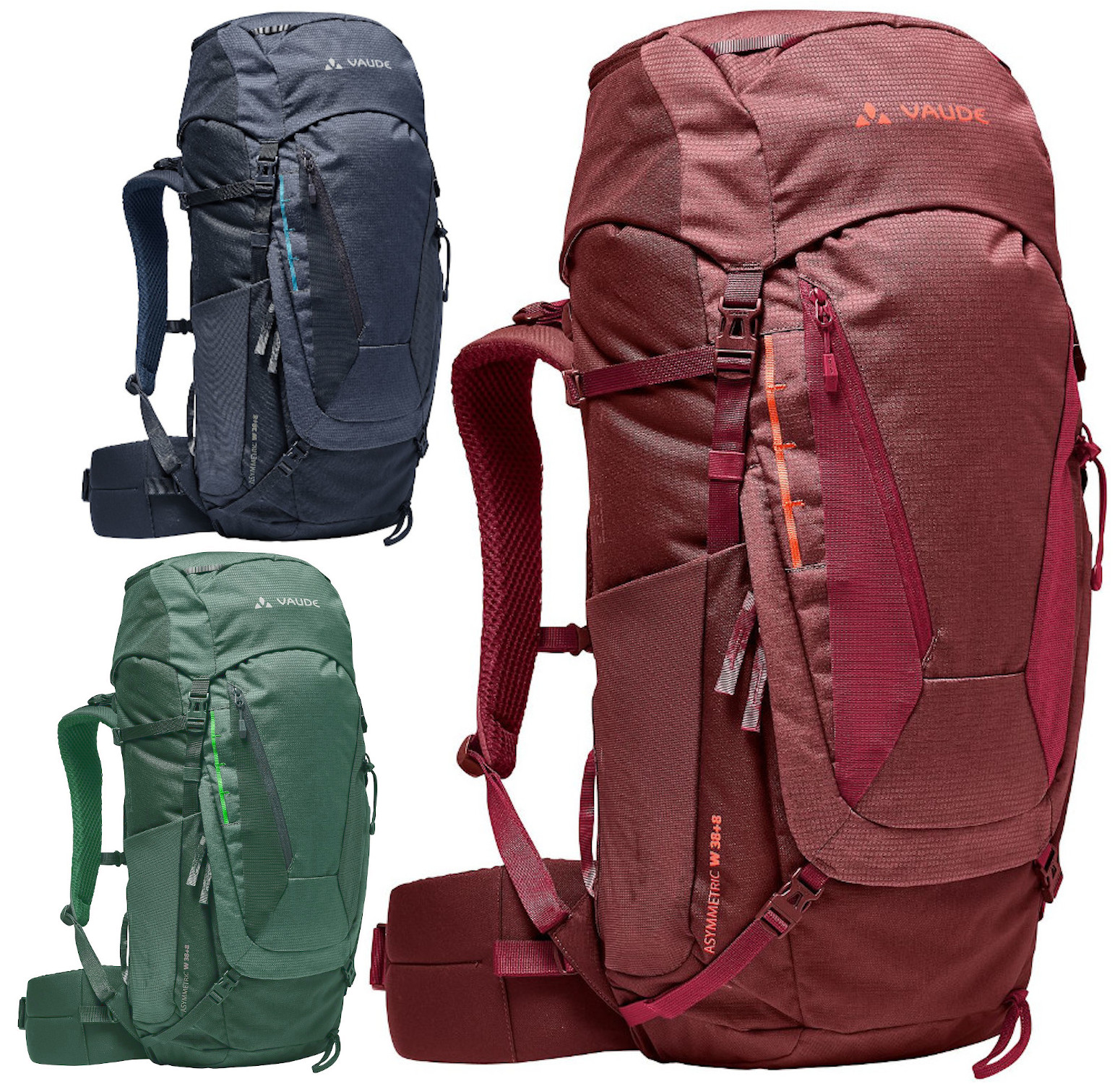 Vaude Asymmetric 38+8 Hüttentouren Trekkingrucksack Alpin Pilger