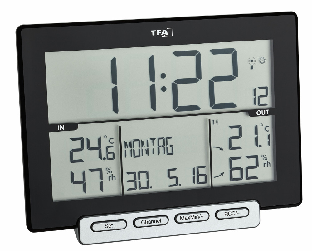 Digitales Funk-Thermo-Hygrometer Trinity TFA 30.3058.01 Wohnklimakontrolle