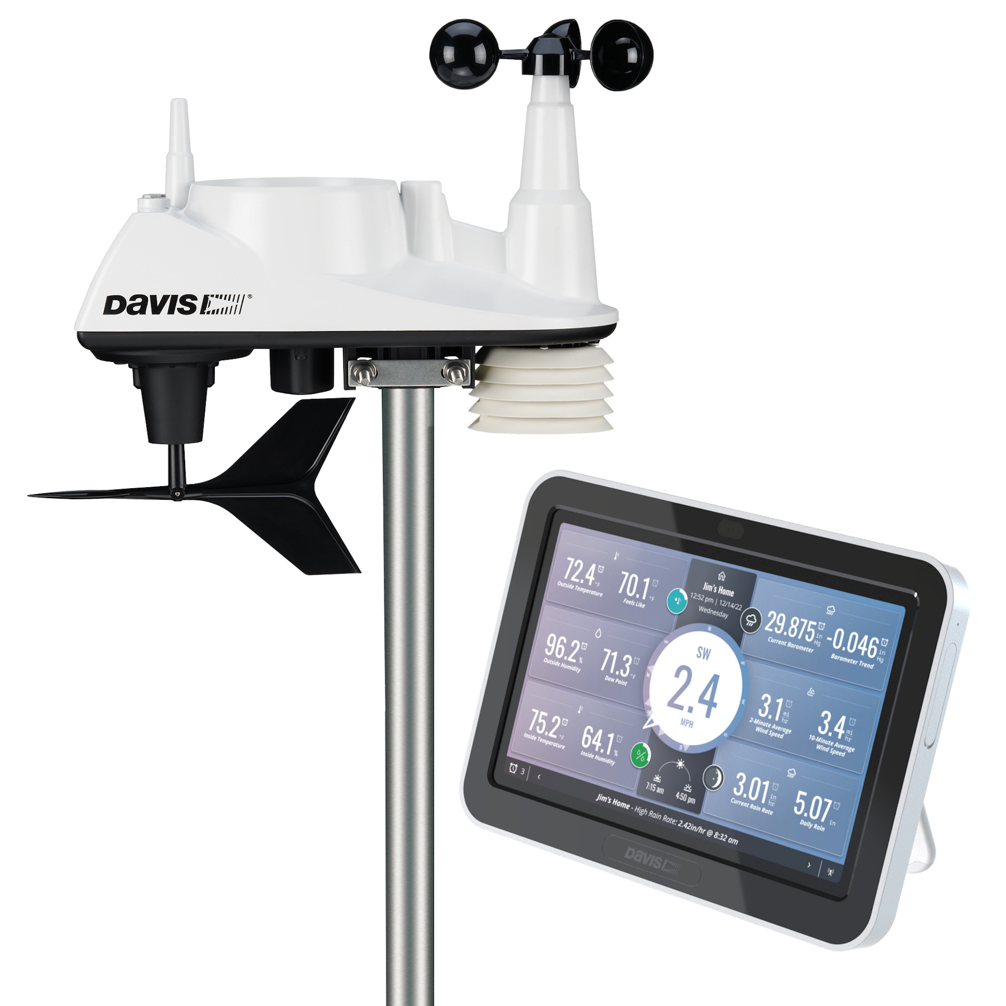 Davis Funk-Wetterstation Vantage Vue 6242 EU WeatherLink Touch Konsole