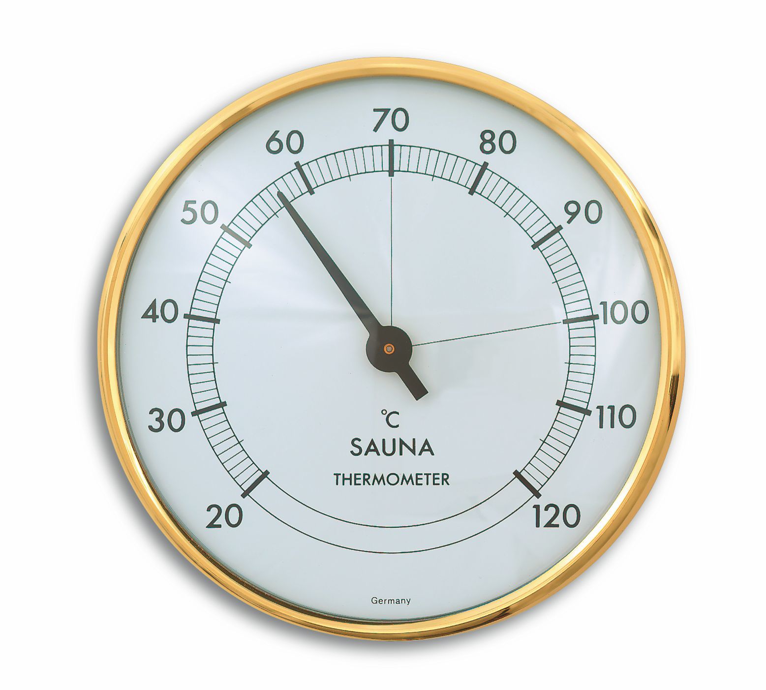 TFA 40.1002 Analoges Sauna-Thermometer auch für Infrarot-Kabinen mit Metallring