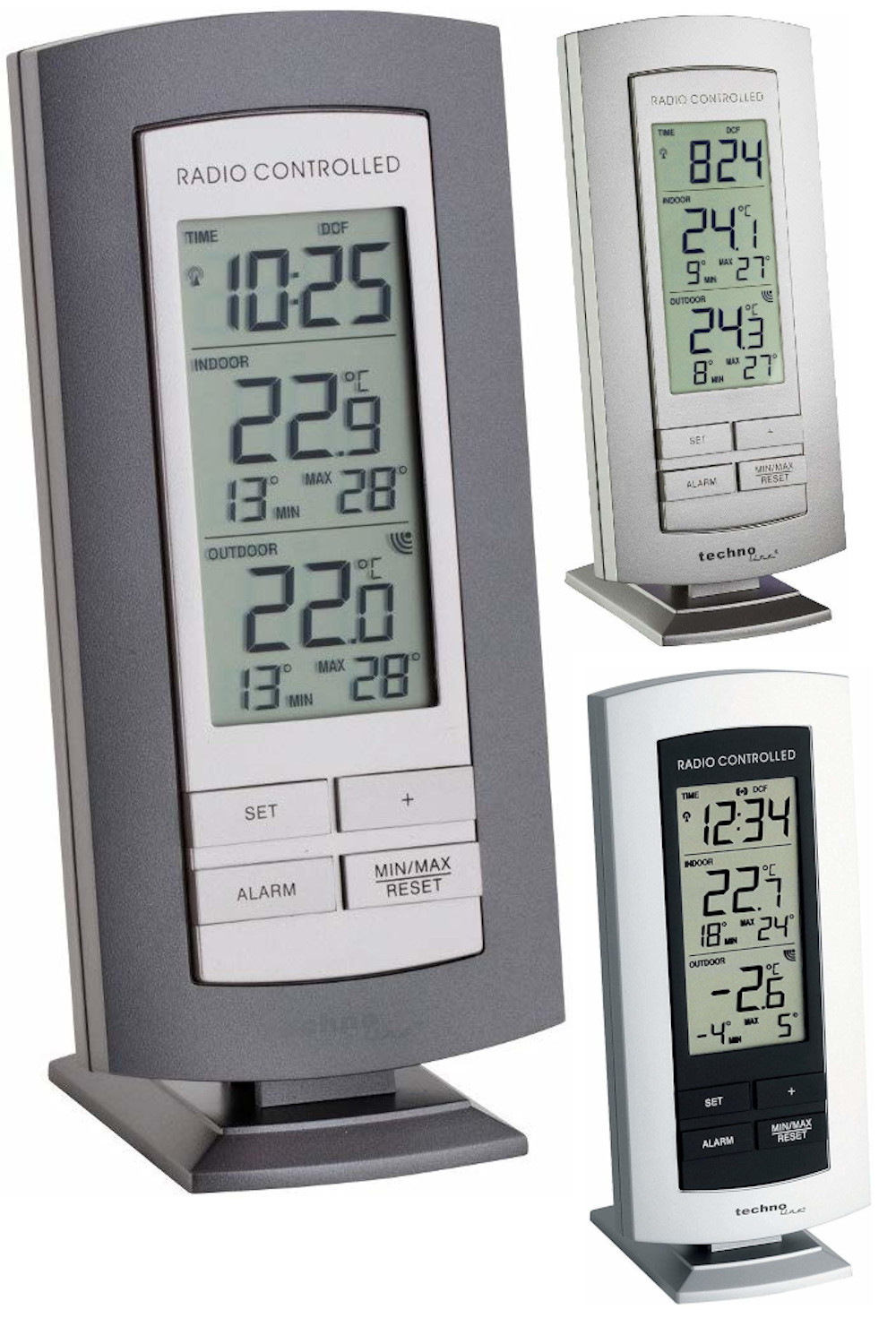 Technoline WS 9140 digitales Funkthermometer Funkwetterstation mit Außensensor