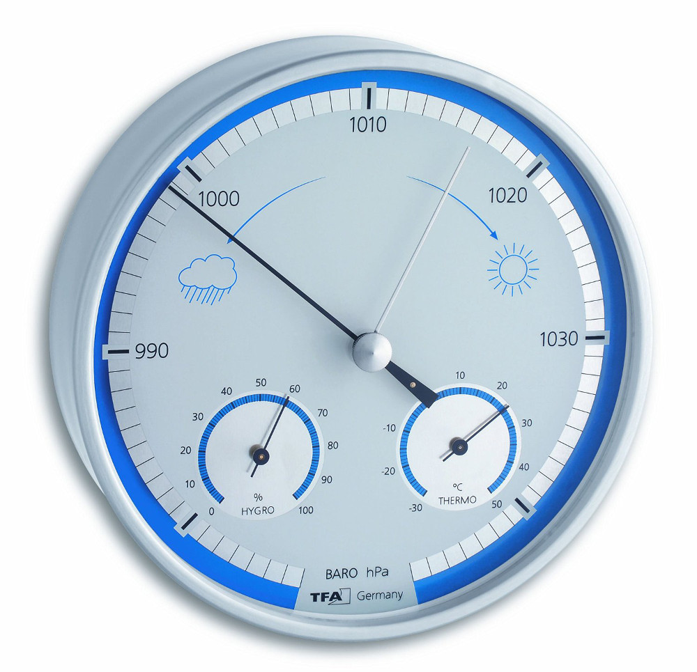 Innen-Außen Wetterstation TFA 20.2027.20 Edelstahl blau/weiß/silber