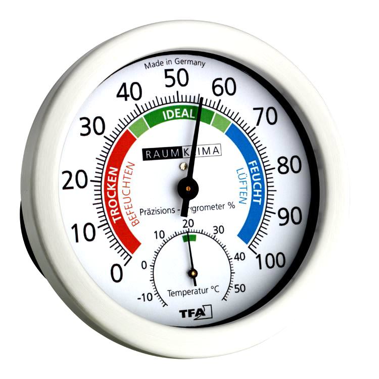 Analoges Präzisions Hygrometer Thermometer TFA 45.2028 Raumklimaüberwachung Klimachecker