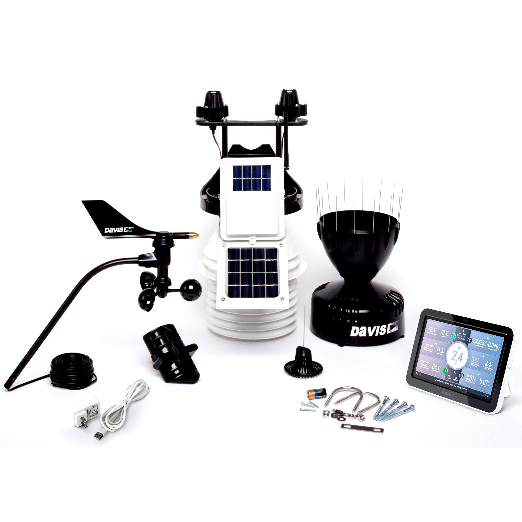 Davis Vantage Pro 2 6263 EU Funk-Wetterstation Wind Regen UV Solar 24h Belüftung