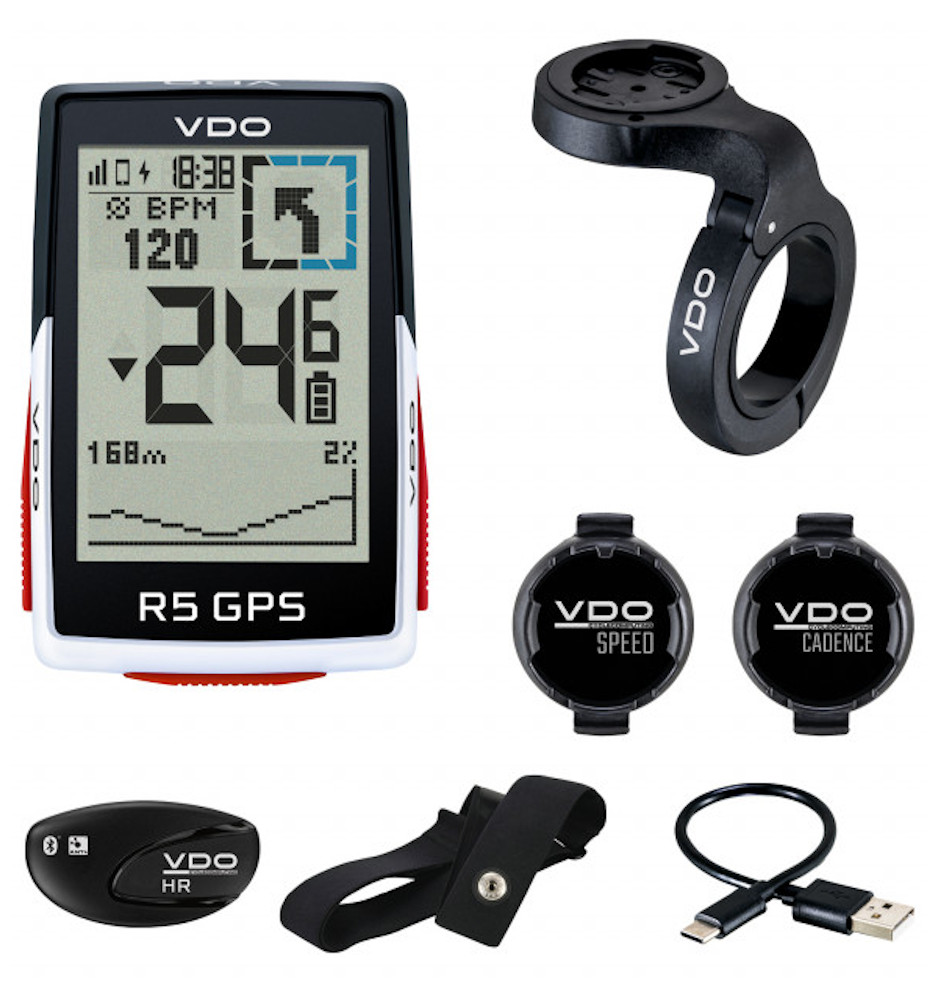 VDO R5 GPS Top Mount Set Fahrradcomputer Biketacho Radcomputer