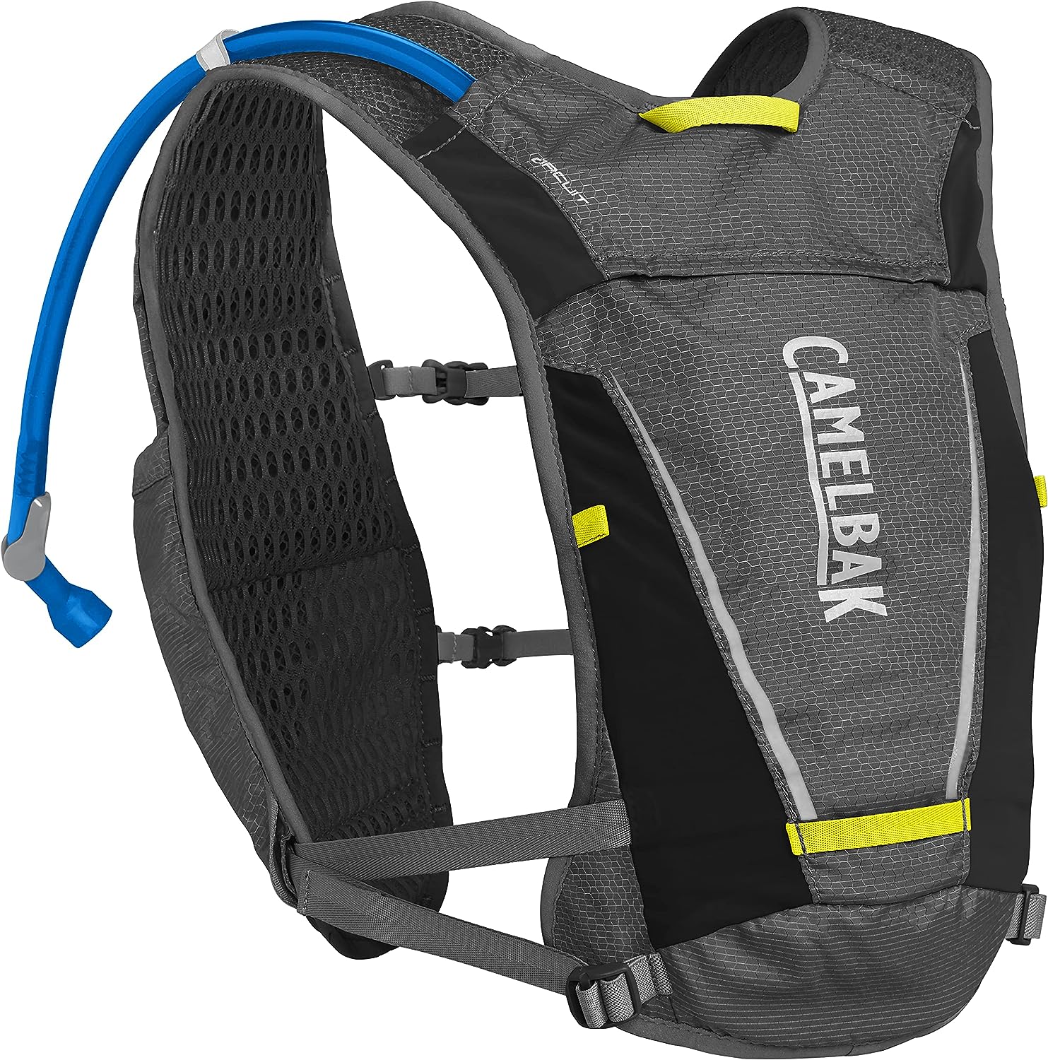 CamelBak Circuit Run Vest Laufweste Trinkweste Trinkrucksack, 1.5 L, graphite-sulphur spring