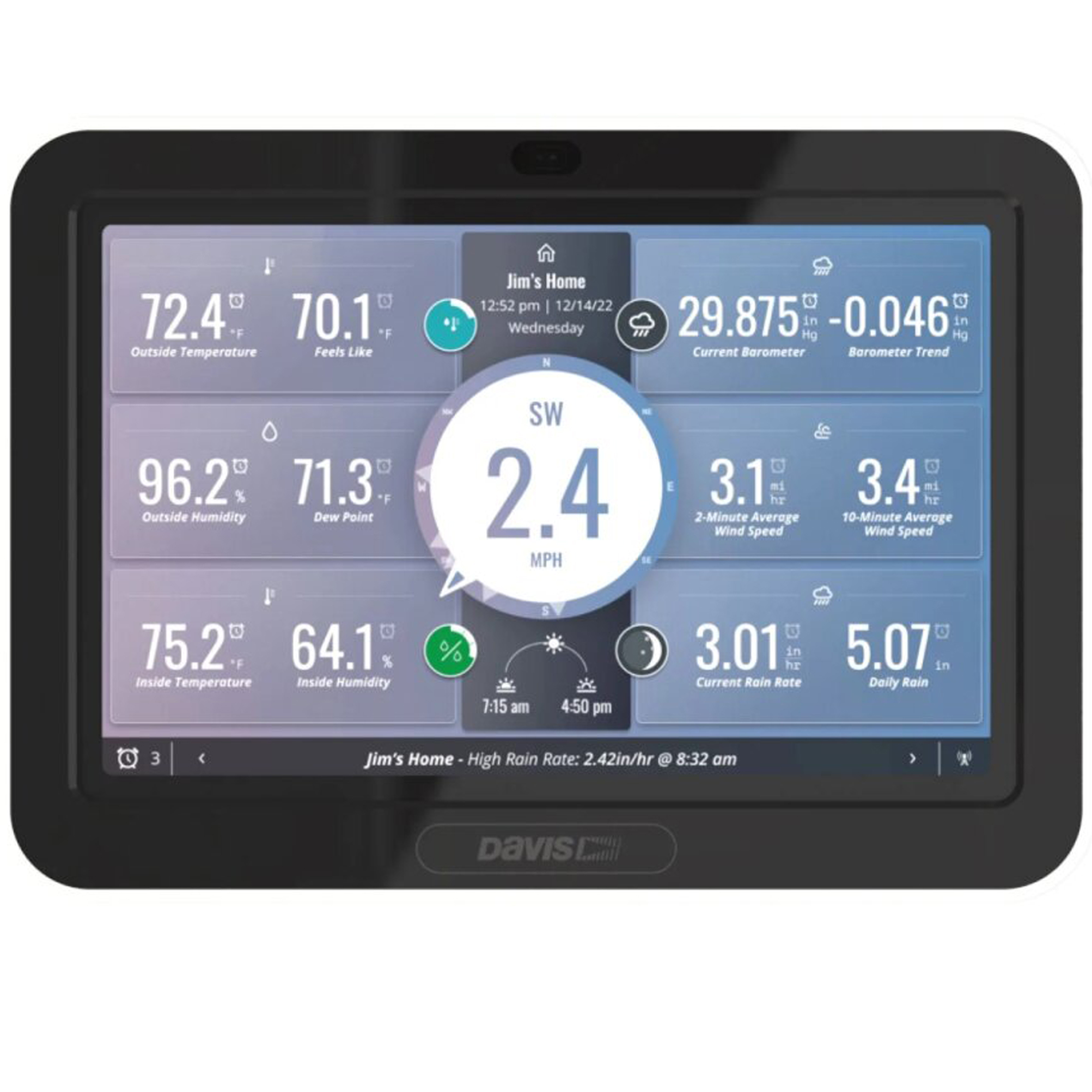 Davis 6313EU Weatherlink Touch Funk-Konsole Display für Vantage Pro 2 und Vue