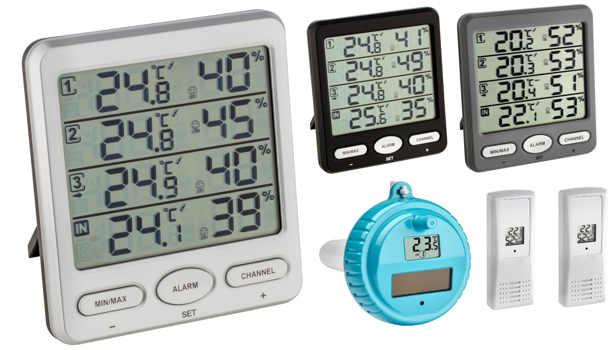 KLIMA-MONITOR-PLUS TFA 30.3054.plus Thermo-Hygrometer Poolsender