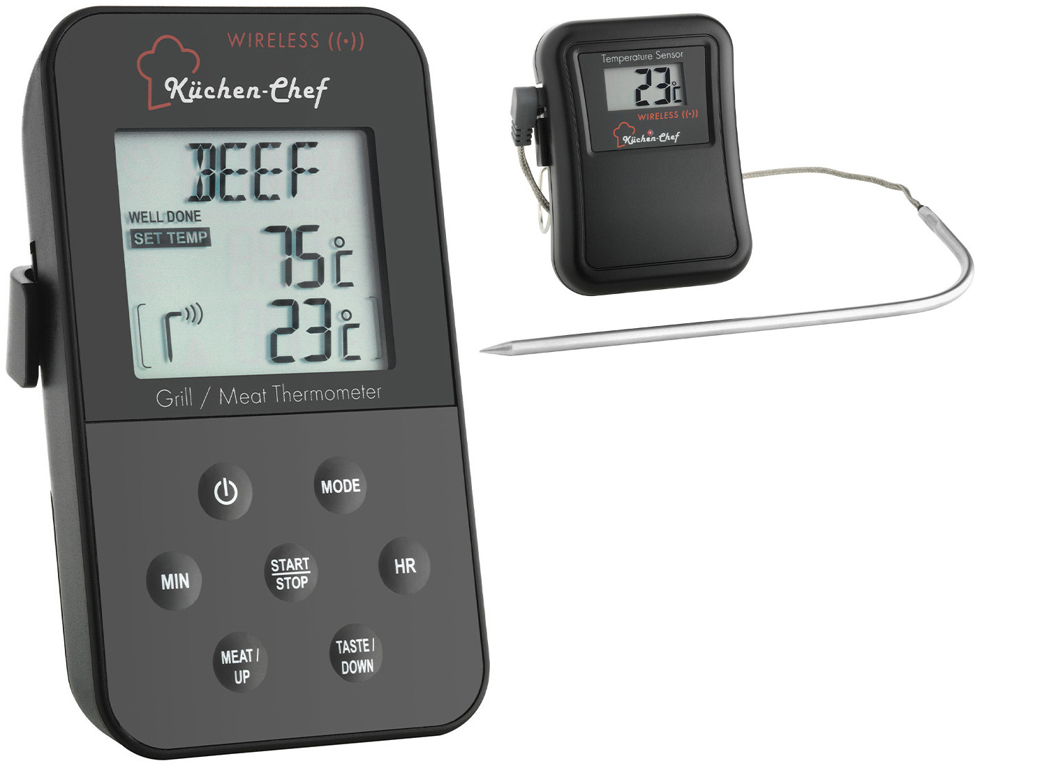 TFA 14.1504 Funk-Grill-Bratenthermometer Küchen-Chef