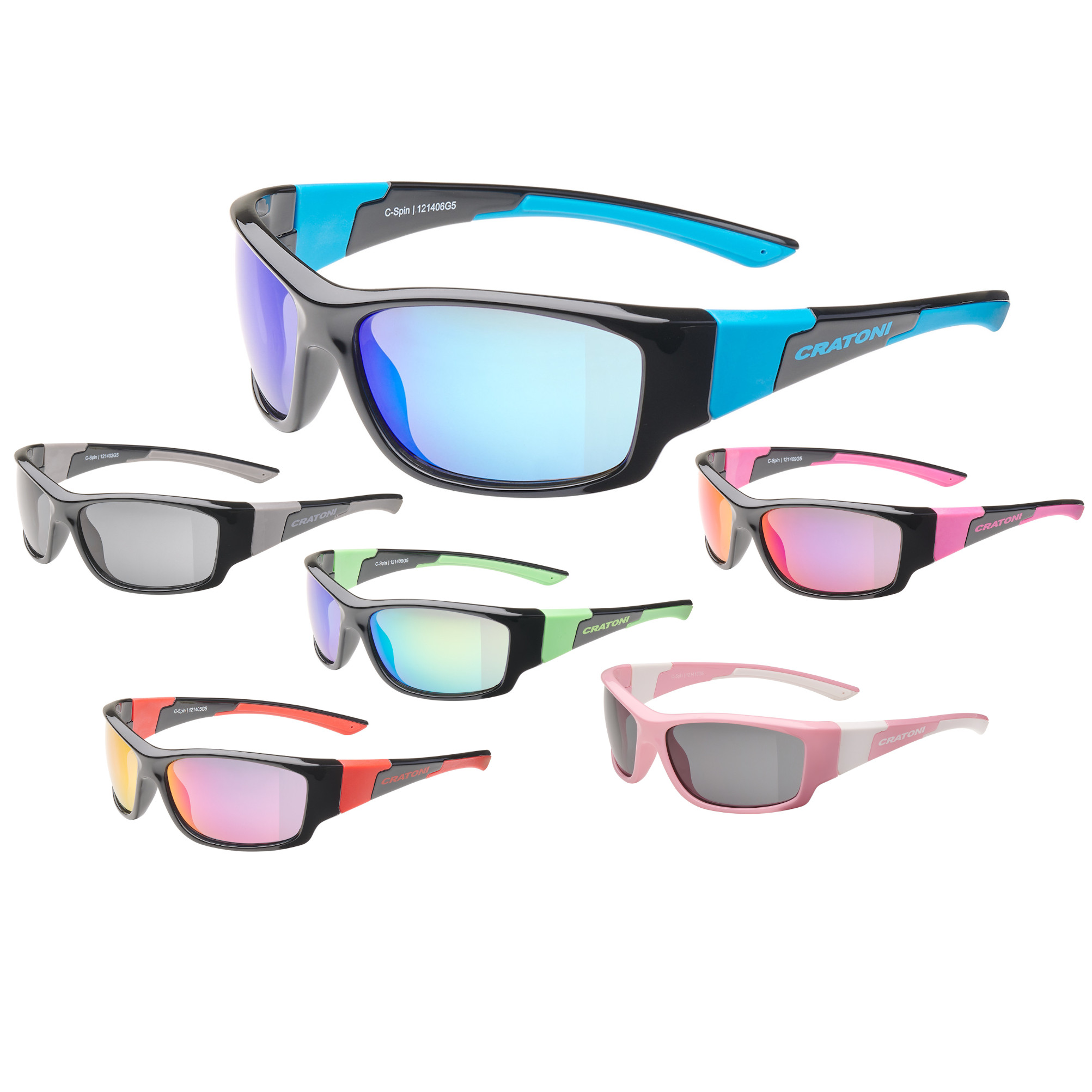 Cratoni C-SPIN Kinder Sonnenbrille Fahrradbrille 100% UV Schutz Kids