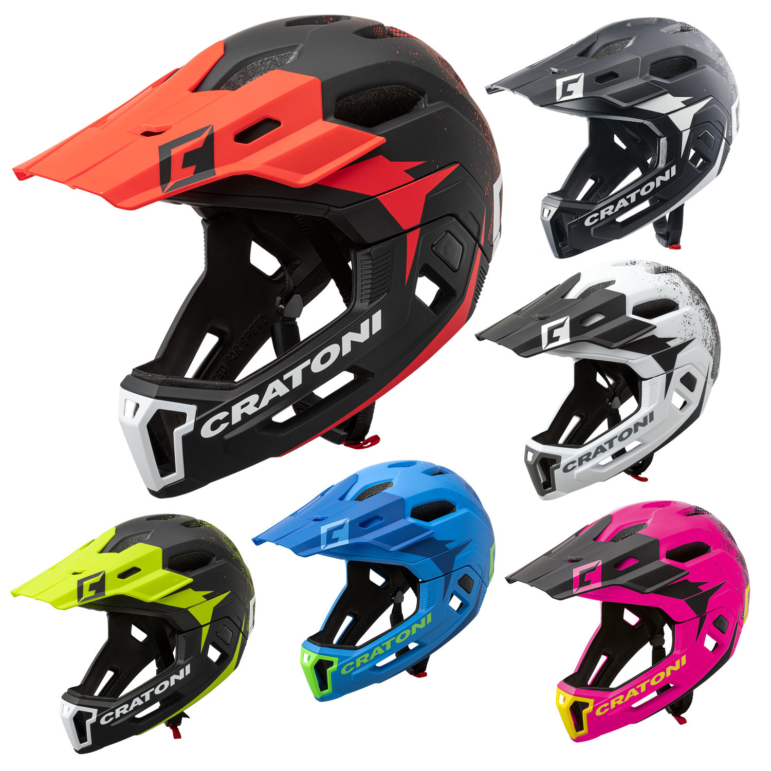 Cratoni C-Maniac 2.0 MX Fullfacehelm Downhill Freeride Kinnbügel