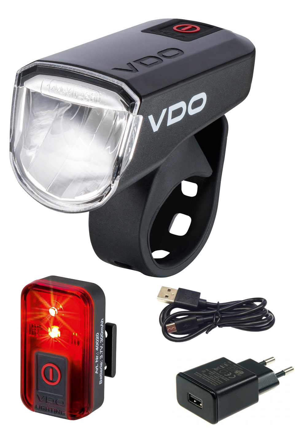 VDO Fahrradlampe ECO LIGHT M30 Set-Plus