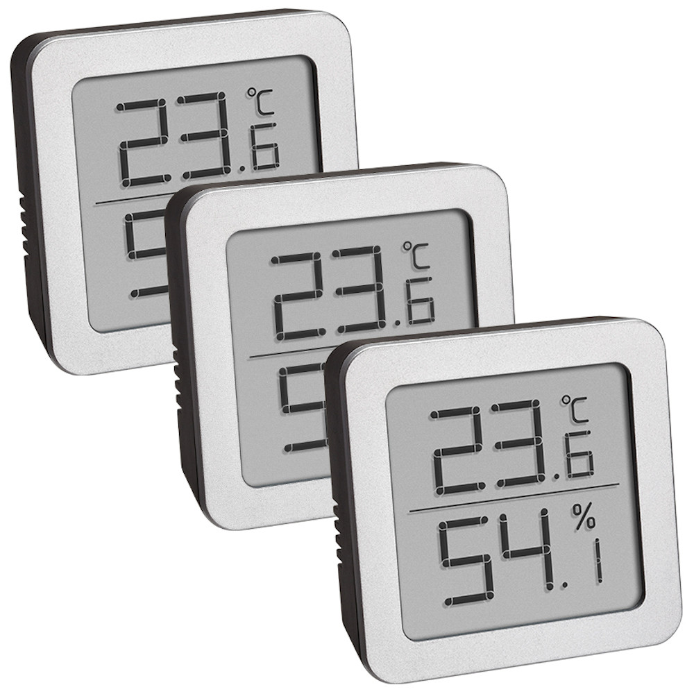 Digitales Thermometer-Hygrometer 3 er Set TFA 95.2019.54