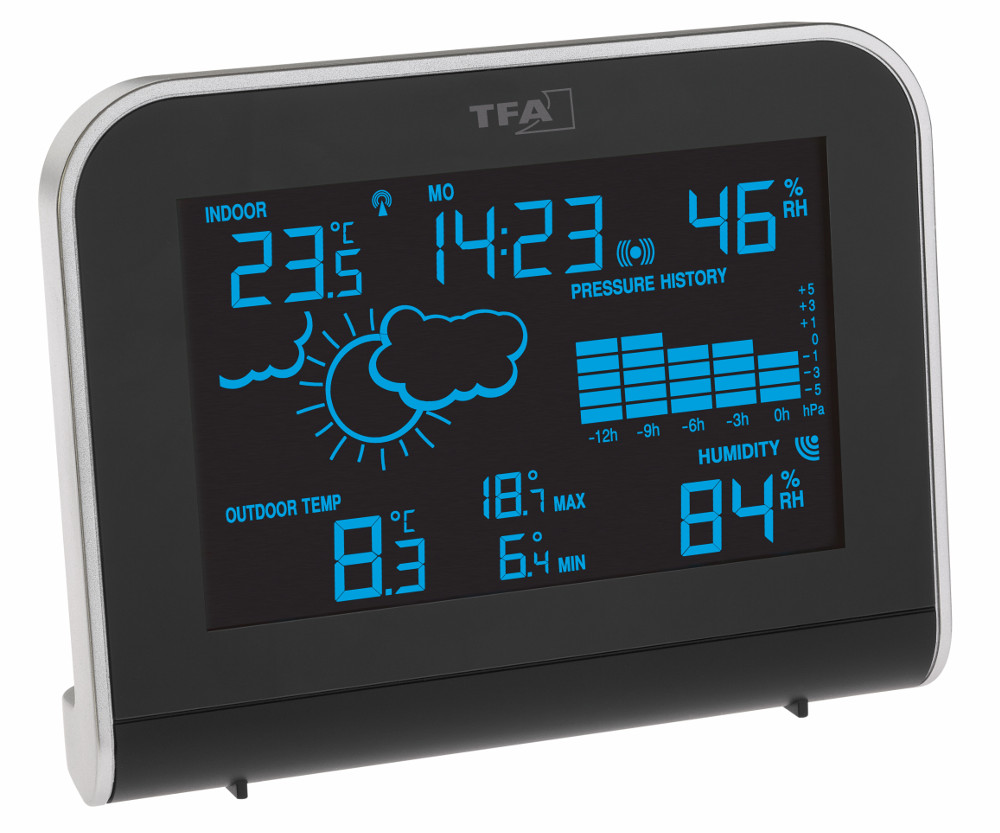 Funk-Wetterstation SPHERE TFA 35.1148.01.IT mit Farbwechsel-Display