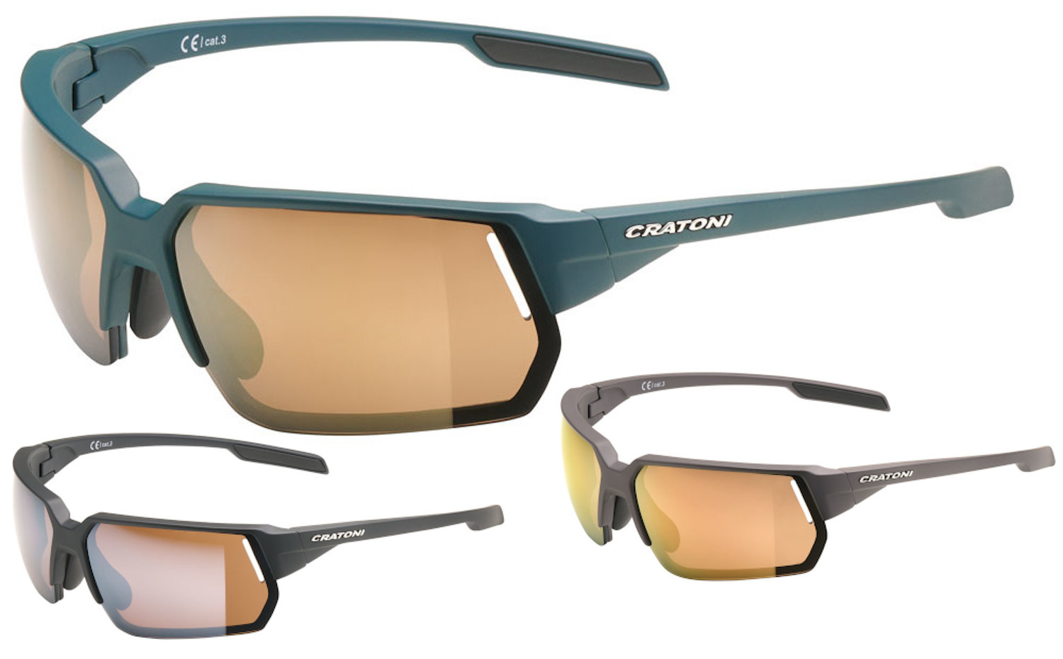 Cratoni C-LITE COLOR+ SPORT Fahrradbrille Sonnenbrille Sportbrille Running Walking