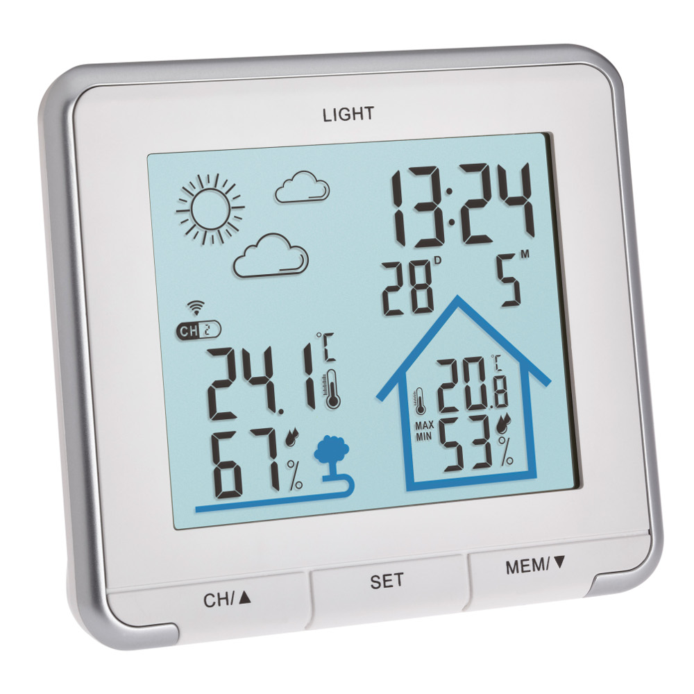 Funk-Wetterstation Life TFA 35.1153.Mega 2 Displays Raumklimakontrolle Wetterstationen