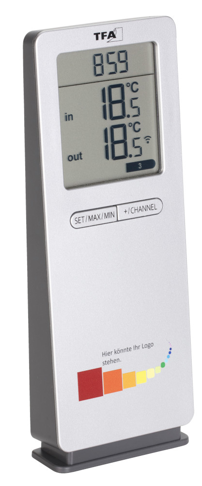 TFA 30.3071.54 Funkthermometer LOGOneo geeignet für Werbeaufdruck