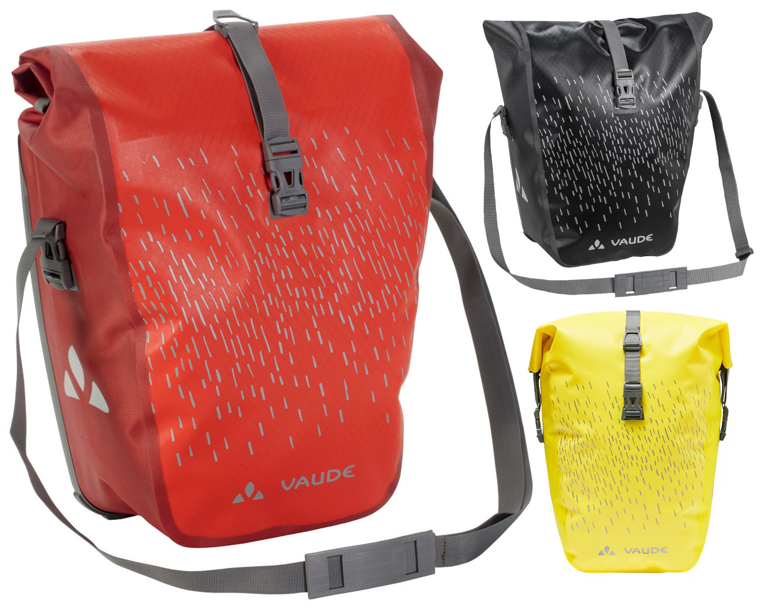 Vaude Aqua Back Luminum Fahrradtasche Gepäckträgertasche reflektierend wasserdicht