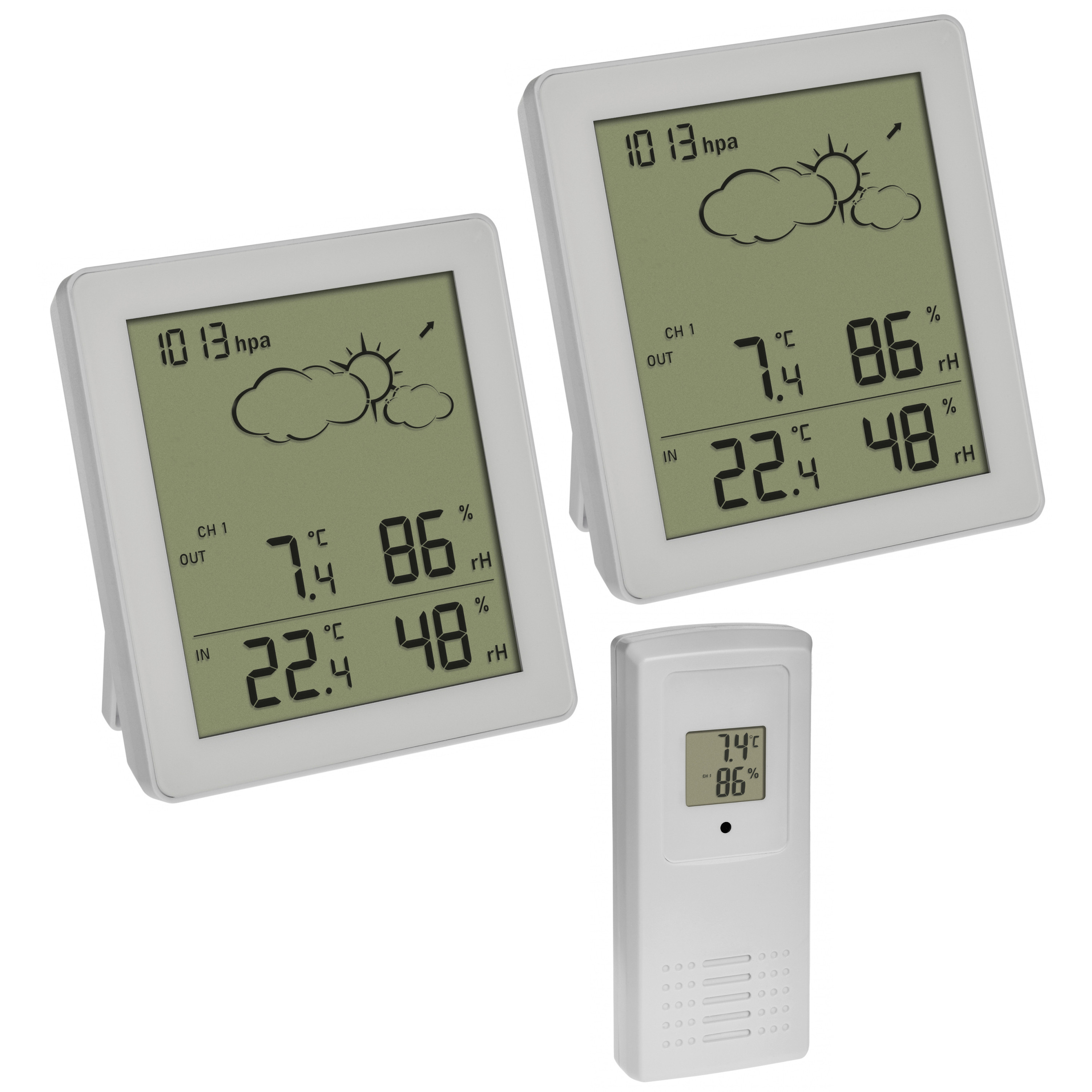 TFA-Dostmann Funk-Wetterstation Clear Plus TFA 35.1168.02.99 Wettervorhersage Raumklima-Überwachung