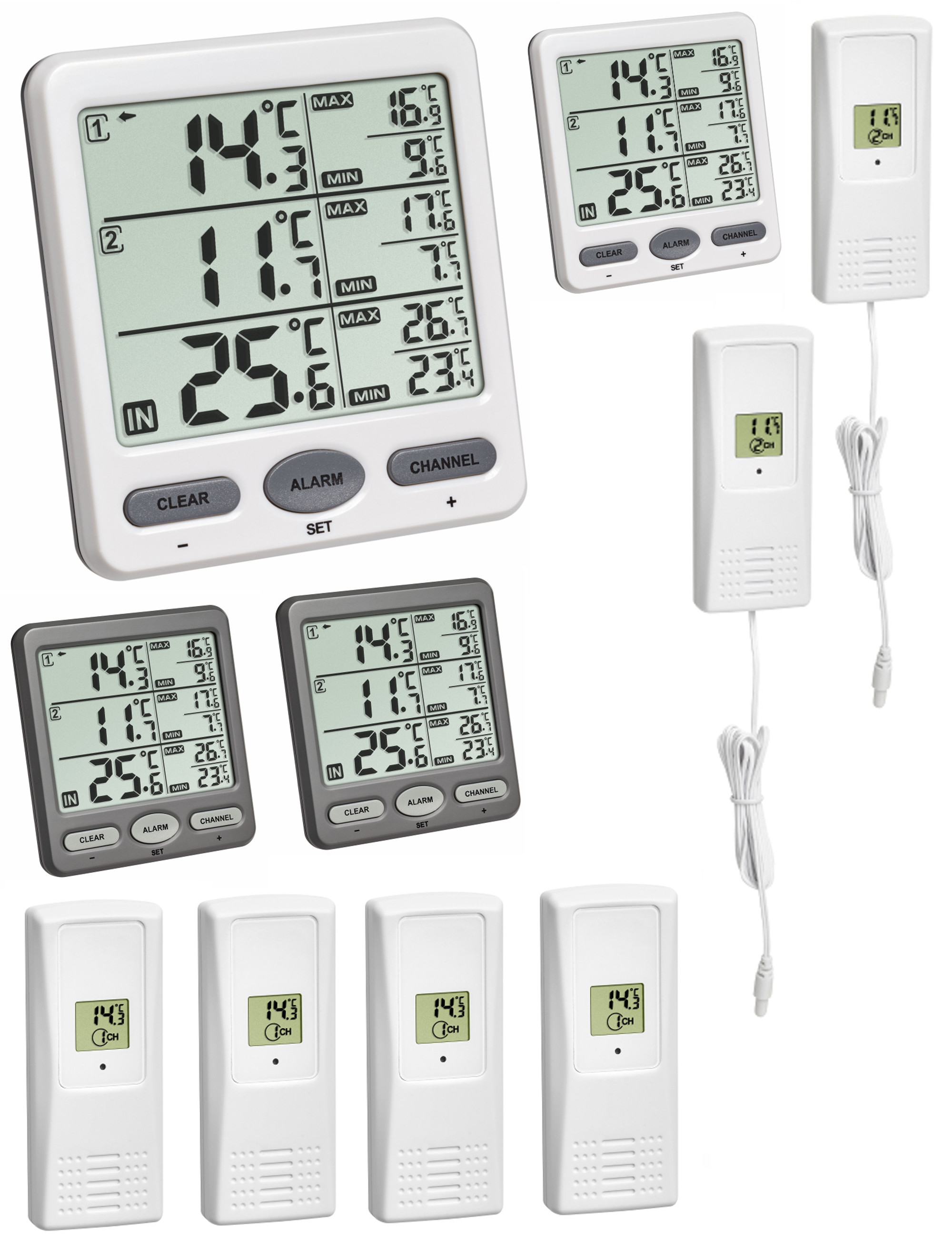 Funkthermometer Trio Mega TFA 30.3062.Mega Funk-Thermometer