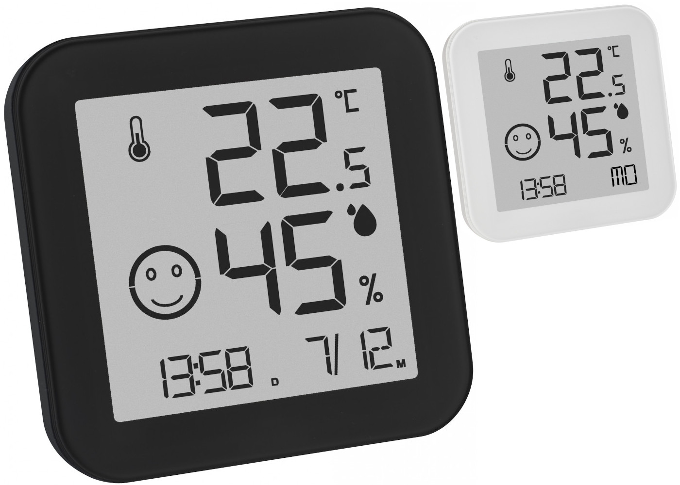 Digitales Thermo-Hygrometer TFA 30.5054 Black & White Komfortzone