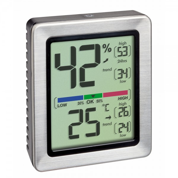 TFA Dostmann 30.5047.54.K.EK dig. Exacto digitales Thermometer Hygrometer  mit ISO Zertifikat bei 30%;50%;70% und 23 °C