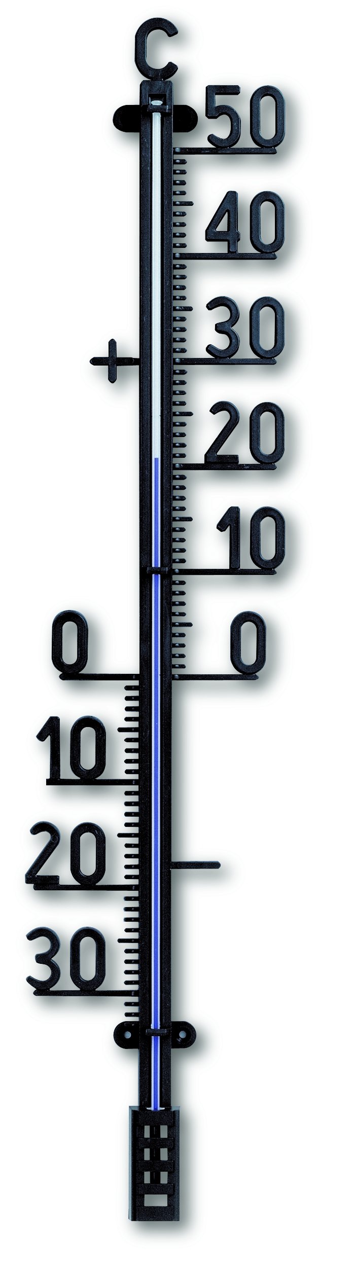 Grand patio TFA Dostmann 12.5012 Analoges Außenthermometer aus Schiefer,  wetterfest, Außentemperaturkontrolle