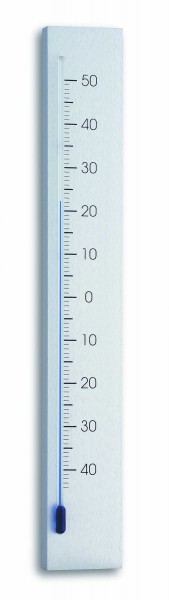 TFA 12.2033 Analoges Innen-Außen-Thermometer aus Aluminium LINEA